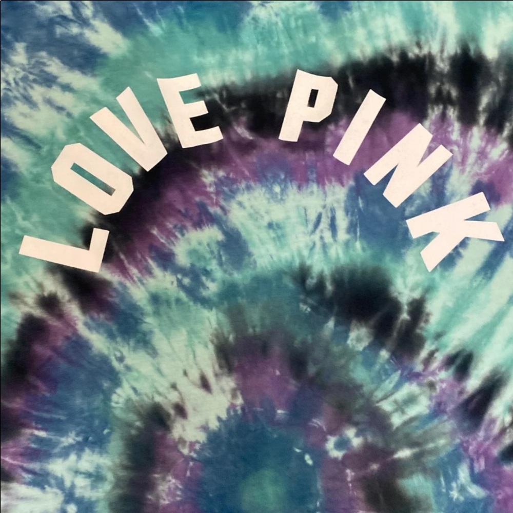 🍄VS PINK Unique Custom Tie Dye Campus Tee - Picture 9 of 10